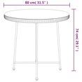 thumbnail image 4 of vidaXL Dining Table Ø80 cm Tempered Glass and Steel, 4 of 4