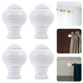 thumbnail image 3 of 4pcs Curtain Rod Finials Curtain Pole Finials Curtain Rod Ends Curtain Pole Plugs, 3 of 8