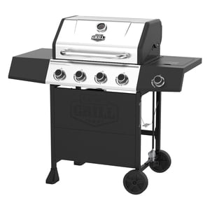 Expert Grill 4 Gaz propane de combustion BBQ Grill avec brûleur latéral et couvercle en acier inoxydable
