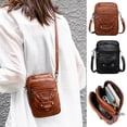 thumbnail image 1 of Vaidha Retro Shoulder Bag Mini Small Bag Multi-compartment Large Screen Cell Phone Bag Women' Cell Phone Bag Coin Purse, 1 of 6