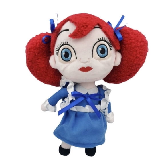Poppy Playtime Poppy Plush Toy, 9.84" Red-Haired Girl Stuffed Doll, Soft Horror Game Character Collectible for Kids Fans