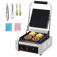 thumbnail image 4 of AKDSteel Commercial Panini Grill, 1800w Electric Sandwich Maker With 9"x9" Full Grooved Enamel Plate And Temp Control, 4 of 8