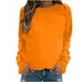 thumbnail image 2 of Qertyioot Chandails à Manches Longues pour Femmes, Mode Chandail Décontracté à Col Rond pour Femmes, Hauts Blouse, 2 of 4
