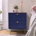 thumbnail image 4 of Boyel Living Table de Chevet 2 Tiroirs Armoire de Rangement Autoportante Table d'Appoint pour Canapé Chambre, Bleu, 4 of 11