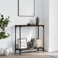 thumbnail image 1 of vidaXL Console Table Brown Oak 75x30.5x75 cm Engineered Wood, 1 of 5