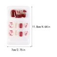 thumbnail image 2 of ziyahi False Nail Wearable Perfect Matching Simple to Wear No Irritating Odor Fake Fingernail Breathable Press Type Adjustable Paster Type 16 Type 20 F741 1Set, 2 of 6