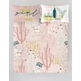 thumbnail image 1 of Gouchee Home Naive King 3-Piece Duvet Cover Set – Cactus Floral Print, Reversible Pink Cotton Bedding, 1 of 2