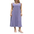 thumbnail image 1 of Robe Débardeur Décontractée en Coton et Lin pour Femmes avec Poches Maxi, Couleur Unie, Robe Bohème, 1 of 9