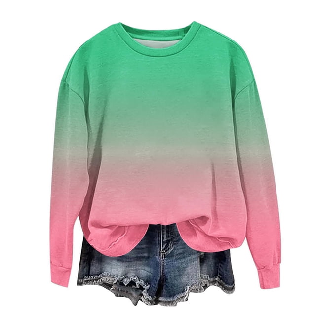 Yanlir Chandail Molletonné Surdimensionné pour Filles, Mode Enfants Printemps Automne, Chandails à Col Rond à Manches Longues, Chandail Décontracté Ample, Hauts à Enfiler 1-12 Ans (Vert#1, 7 Ans)