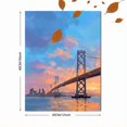 thumbnail image 3 of Qisvanset Vibrant Sunset Reflection Canvas Print 12x16 Inch Hotel Lobby Art, 3 of 8