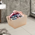 thumbnail image 4 of Birdeem Foldable Laundry Basket,Collapsible Dirty Clothes Hamper with Leather Rope Handle,Stands Independently Large Capacity for Home Bathroom Bedroom,Canvas Storage Basket Space Saving Design, 4 of 9