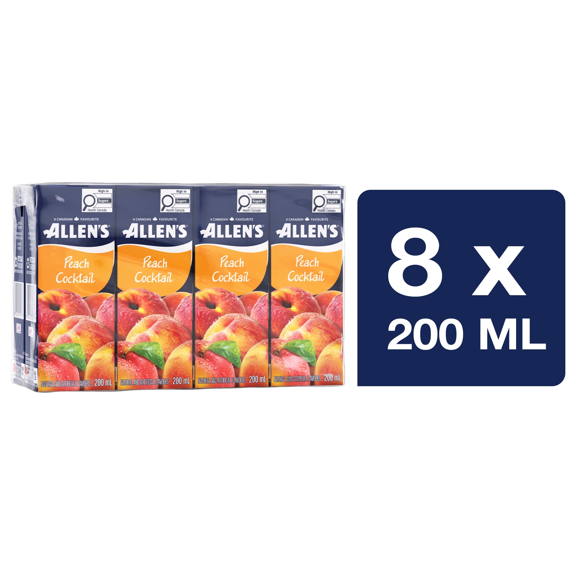Allen's Peach Cocktail Juice Boxes 8 x 200 ml
