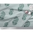 thumbnail image 3 of Soimoi Velvet Fabric Leaves Block Print Fabric by Yard 58 Inch Wide, 3 of 5