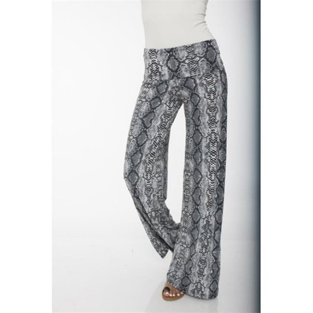 White Mark Printed Palazzo Pants, 124-Grey Sneak - Small