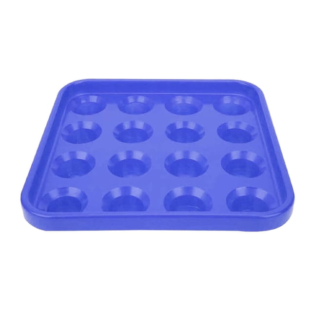 Billiard Ball Holder Tray Organizers 16 Holes Durable Pool Table Accessories blue