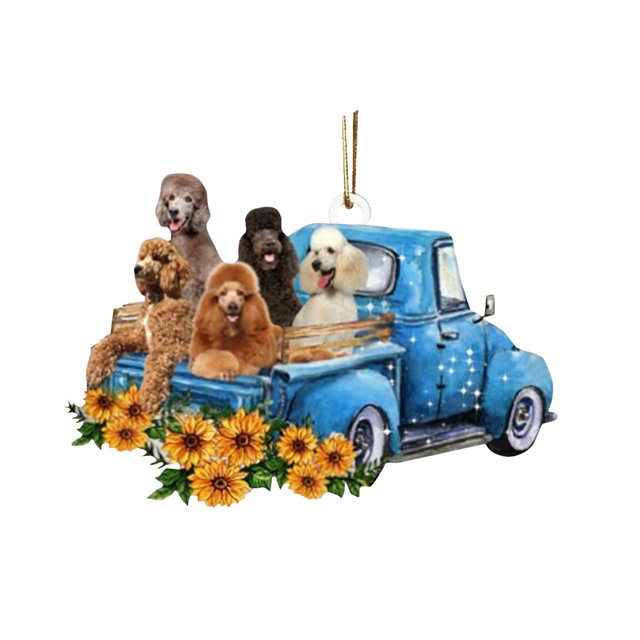 Ornements Suspendus Mignons en Forme de Chien de Voiture 3D