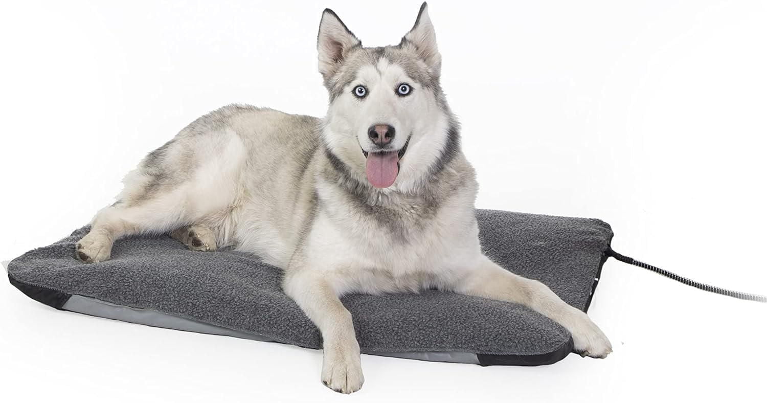 K&H Lit chauffant extérieur pour chien Lectro-Soft, grand, gris