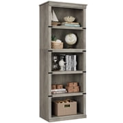 Modern 5-Tier Bookcase, Tall Book Case Wooden Bookcase Home Decor Furniture, Farmhouse Book Shelf with Storage Open Display Bookshelves, Rustic Wood Display Shelf for Home Office, Living Room, BedRoom
