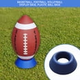 thumbnail image 3 of QualitChoice Ball Stand Football Rugby Soccer Basketball Volleyball Bowling Base Reusable Dorm Training Display Holder for Boys Green 1Set, 3 of 6
