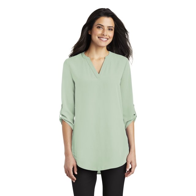 Port Authority Blouse Tunique à Manches 3/4 pour Femmes