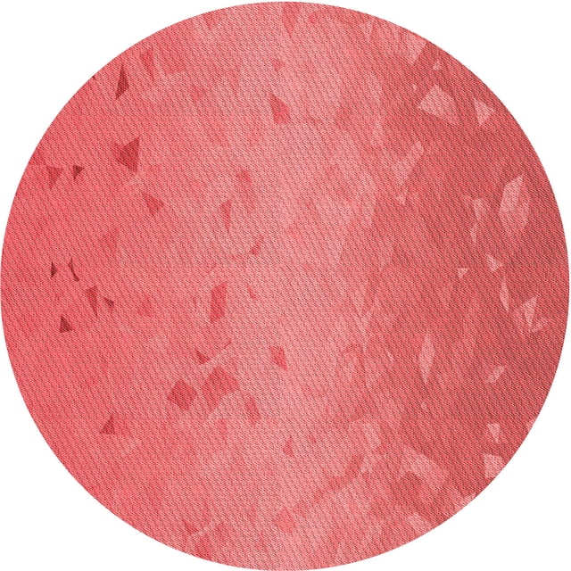Ahgly Company Machine Washable Indoor Round Transitional Red Area Rugs, 3' Round
