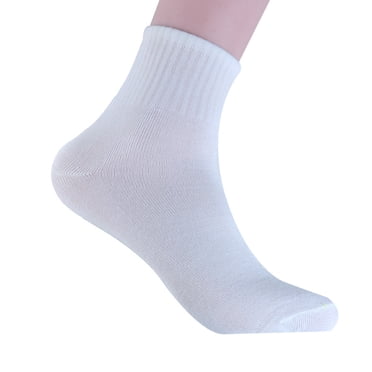 B91xZ Chaussettes de Course Athlétiques à la Cheville pour Femmes Respirantes Rembourrées Coupe Basse Chaussettes Athlétiques, Blanc Taille Unique
