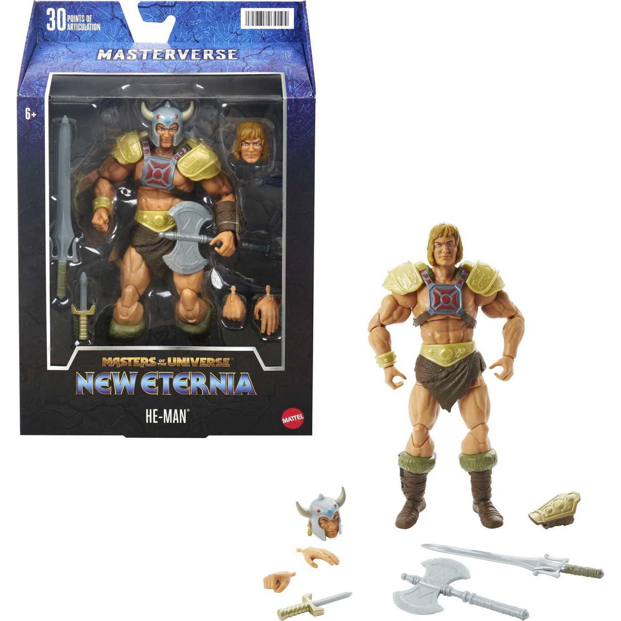 Les Maîtres De L'Univers Figurine Articulée Masterverse Skeletor 18 Cm, 30 Points D'Articulation, Cape En Tissu Et Accessoires Inclus, À Collectionner, Jouet Enfant, A Partir De 6 Ans, HLB52