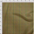 thumbnail image 3 of oneOone Silk Tabby Fabric Leaves & Floral Block Printed Craft Fabric BTY 42 Inch Wide, 3 of 5