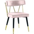 thumbnail image 3 of Meridian Furniture Rheingold Dining Chair, Pink (Set of 2), 3 of 7