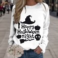 thumbnail image 2 of Pull pour Femmes Imprimé Col Rond Sweat-Shirt Ajusté Pull Mode Manches Longues Chemises d'Entraînement Blouse Ample, 2 of 4