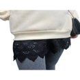 thumbnail image 4 of Women‘s Lace Shirt Extender Layering Fake Top Lower Sweep Half-Length Plus Size A Version Underskirt Black L, 4 of 6