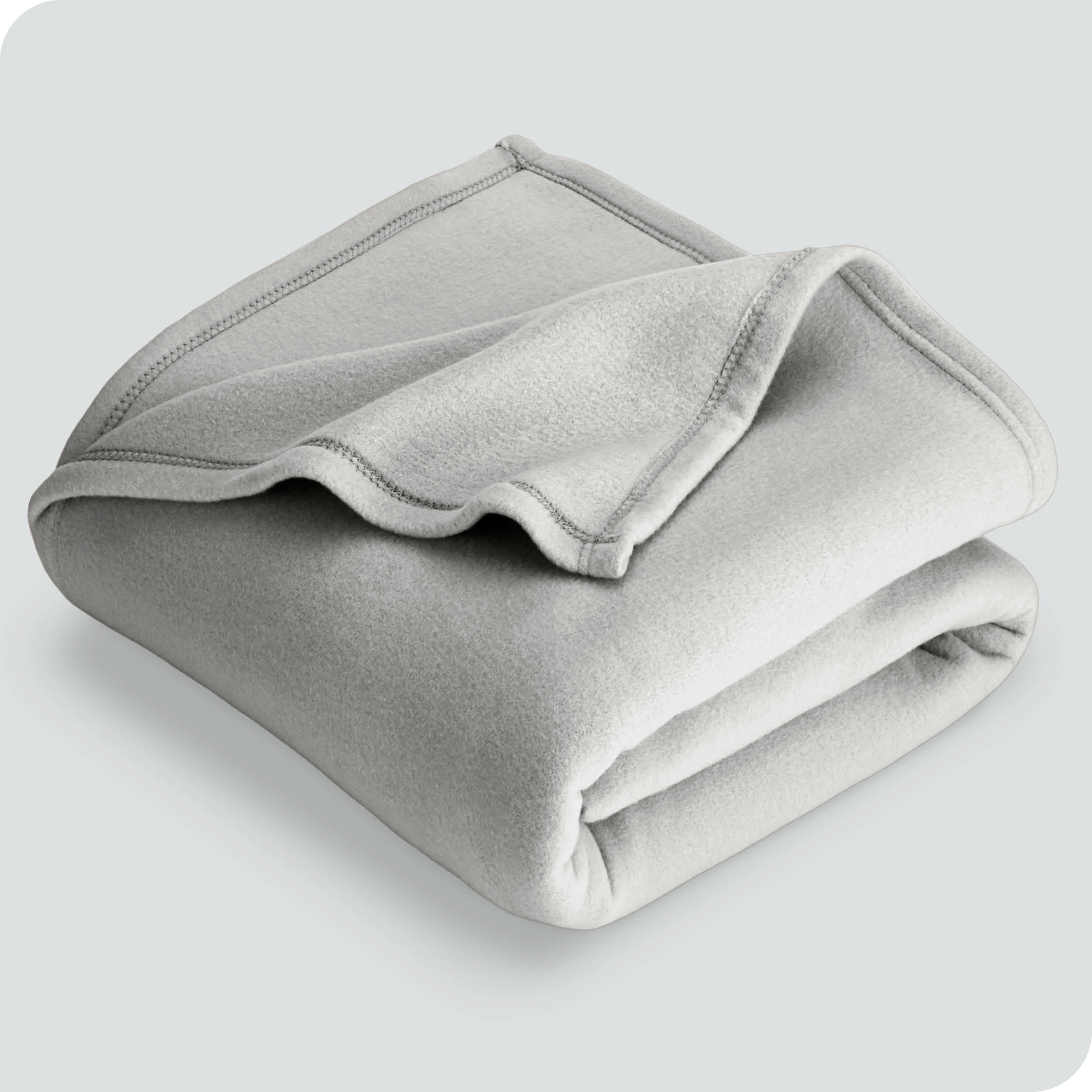 Bare Home Polar Fleece Bed Blanket - Lightweight - Premium Fleece - Throw, Light Gray