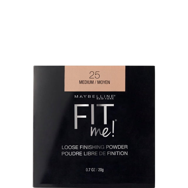 Poudre libre de finition pour le visage Fit me Maybelline New York, Formule à base de minéraux, Aide à contrôler la brillance et à lisser la peau, , Moyen, 25, 20 g