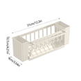 thumbnail image 3 of Pisexur Sponge Kitchen Sink Caddy Organizer Brush Sink Sponge With Auto Draining Tray Beige, 3 of 8