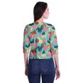 thumbnail image 3 of Moomaya Printed Keyhole Neck Ring Top Casual 3/4th Sleeve Tees Tank Tunic Top, 3 of 5