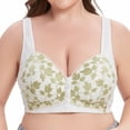 thumbnail image 2 of CFLVAEK Bras for Women Plus Size Front Closure Supportive Bras Comfort Wireless Everyday Bras Full Coverage Beauty Back Bralettes White 52G, 2 of 8
