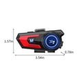 thumbnail image 3 of Casque Bluetooth pour Moto, Haut-Parleur Casque Intercom Écouteur Bluetooth 5.0 Réduction de Bruit Intelligente Longue Portée Casque de Moto Écouteurs Bluetooth, 3 of 8