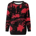 thumbnail image 4 of Liquidation à 50 % Chandail Surdimensionné pour Femmes 2023 Décontracté Manches Longues Col Rond Hauts Blouse Ample Chandail à Imprimé d'Halloween Graphique, 4 of 6