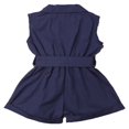 thumbnail image 4 of Baby Girl Summer Short Sleeve One-Piece Romper with Belt Clothes Set, 4 of 4