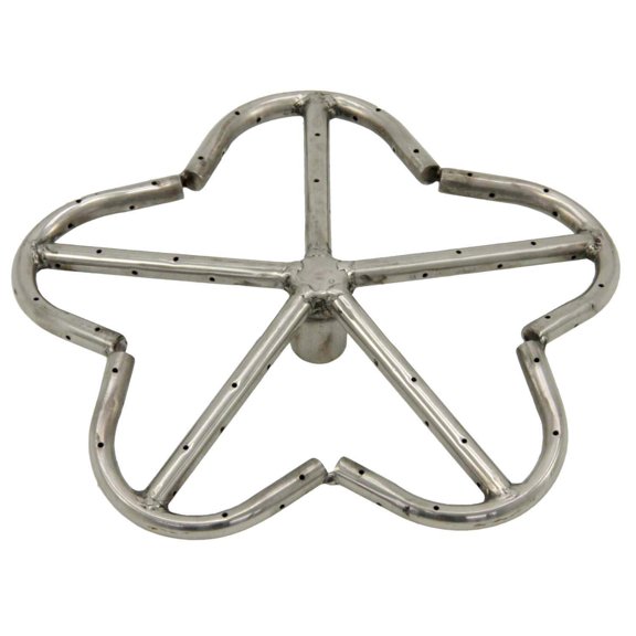 HPC Fire Penta Fire Pit Burner (PENTA12-NG), 12-Inch, Stainless Steel, Natural Gas