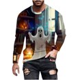 thumbnail image 1 of Pisexur Chandails en Molleton d'Halloween pour Hommes, Chandails en Molleton Graphiques Surdimensionnés, Manches Longues, Pull Décontracté, Col Rond, Grande Taille, S-6TG, 1 of 5