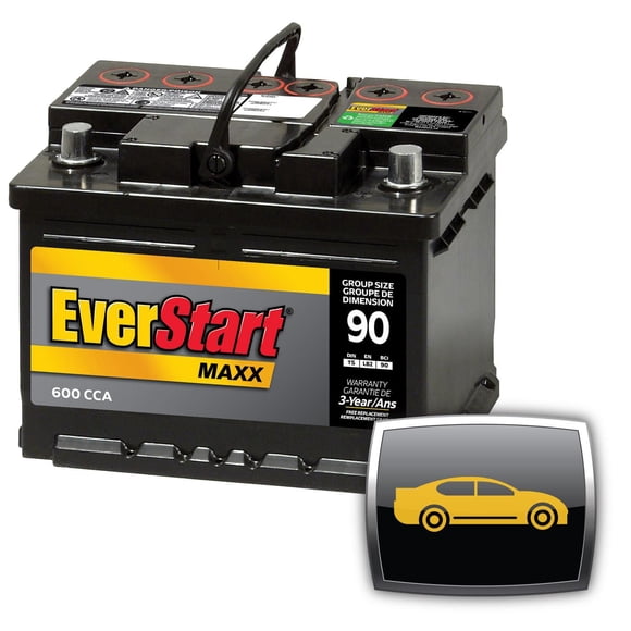 EverStart Auto Maxx-90N – 12 Volts, Batterie automobile, groupe 90, 600 ADF