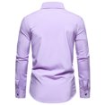 thumbnail image 4 of T-shirts à Manches Longues pour Hommes, Mode Décontractée, Col Rabattu, Chemise à Boutons, Blouse, T-Shirts Décontractés pour Hommes, 4 of 9