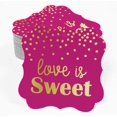 thumbnail image 2 of Inkdotpot Real Gold Foil Love Is Sweet Wedding Tags Favor Bracket Shape Hang Pack Of 100 Paper Tags, 2 of 6