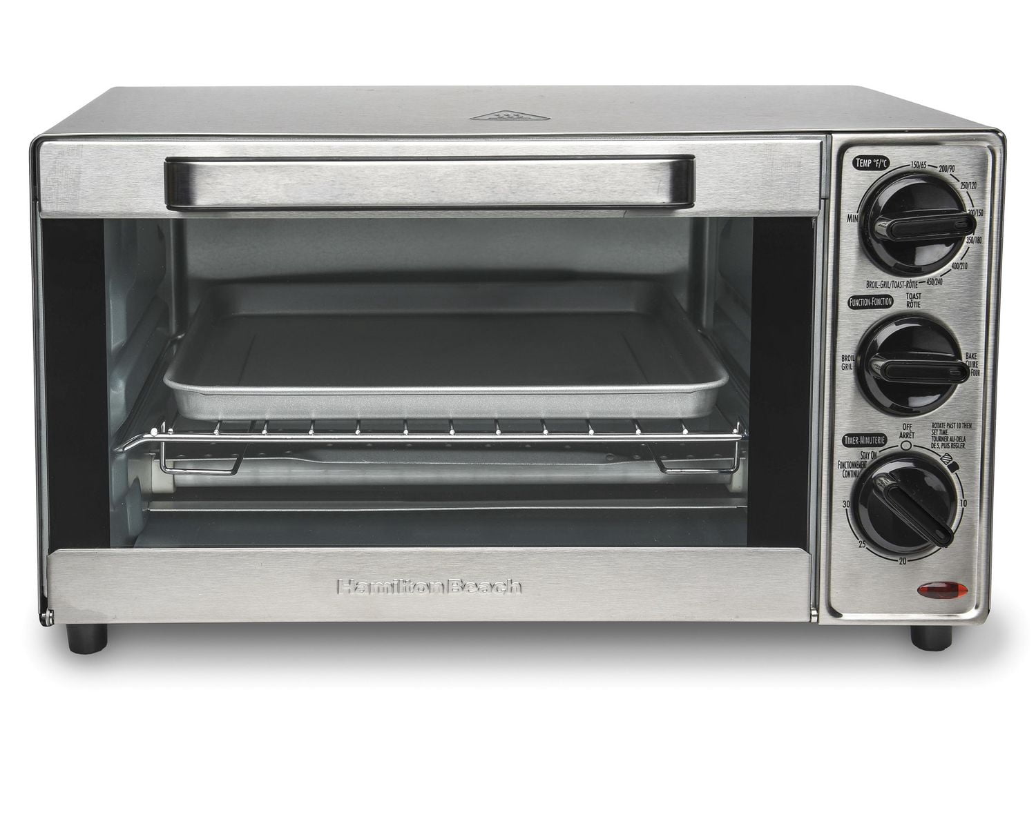 Hamilton Beach 4 Slice Toaster Oven, Stainless Steel 31401JC