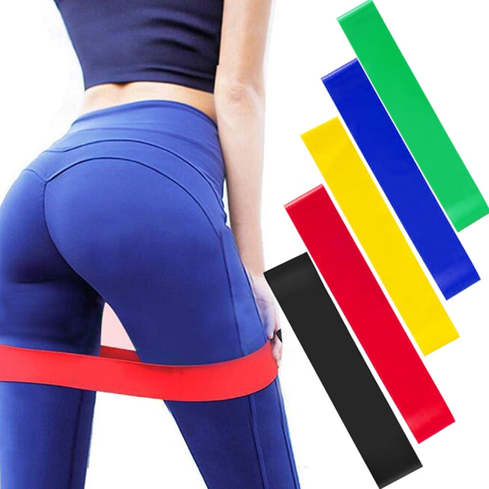 Zootealy 5PCS Resistance Bands Hip Leg Exercise Loops Stretch Yoga Gym Workout Fitness Straps for Home Office Outdoor