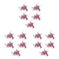 thumbnail image 2 of Baohd 5pcs/set Arrangement de Fleurs Artificielles Réalistes Entretien Bas et Brique Réaliste Rouge 3Set, 2 of 6