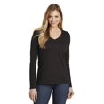 thumbnail image 1 of District Tee-Shirt Femme Très Important Manches Longues Col en V. DT6201, 1 of 1