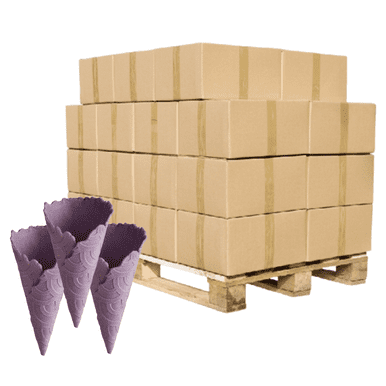 The Konery Lavender Waffle Cones - 144/Case | 16 Cases Per Pallet | 2304 CONES