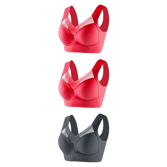 Timegard Womens Plus Size Bras No Underwire Full Coverage Mesh Breathable Comfort Everyday Bralette
